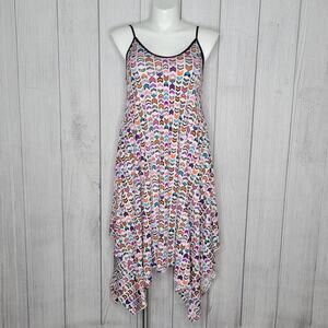 VTG y2k Arrow Print Handkerchief Dress, sz 2X
